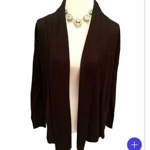Chaus black open cardigan